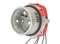 Meltric 69-98043-975 DSN150 INLET METAL SIZE 5 TYPE 4X IP 69 3P+G 150 A 480 VAC 60 Hz +5 AUX