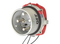 Meltric 69-98047-263 DSN150 INLET METAL SIZE 5 TYPE 4X IP 69 3P+N+G 150 A 277/480 VAC 60 Hz +3 AUX