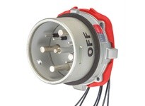 Meltric 69-98047-976 DSN150 INLET METAL BLUE SIZE 5 TYPE 4X IP 69 3P+N+G 150 A 277/480 VAC 60 Hz +6 AUX