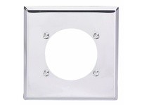 Cooper Eaton 69-BOX Wallplate 2G Single Rec W/2.4688" Hole Chrome | Industrial Supplies