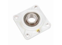 System Plast UCFQ206-19-SS-NC 1.188" Bore Size, Standard Duty Mounted Nolu-Clean Four Bolt Flange Ball Bearing, 400 Series Stain