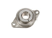 SealMaster CRFTS-PN22T 1.375" Mounted Ball Bearing, Stainless Steel Two Bolt Flange, 52100 Bearing Steel, Phosphorus Nickel Coat