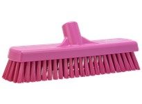 Vikan 70601 Brush Wall/Floor Scrub Stiff 12" PP/PBT Pink | Durable Cleaning Tool
