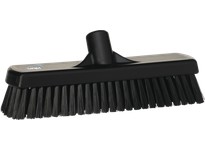 Vikan 70609 Brush Wall/Floor Scrub Stiff 12" PP/PBT Black