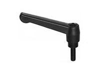 Te-Co 70770 Plastic Classic Stud Style Steel - Inch, 1/4-20 Thread, 0.780" Length G, 2.160" Total Height, Black Color, Black Fin