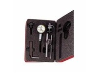 Starrett 708ACZ W/SLC Dial Test Indicator with Dovetail, .010" Range, 0-5-0 Dial Face, .0001" Graduations, with Attachments, Cas