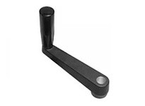 Te-Co 70914 Crank Handles - Aluminum with Revolving Grip, 3.940"/100.08 mm Length, Black Color, Black Powder Coating Finish, Cas
