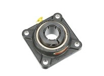 SealMaster ESF-24T 1.5" Mounted Ball Bearing, Cast Iron Four Bolt Flange, 52100 Bearing Steel, Black Oxide Coated, Concentric Lo