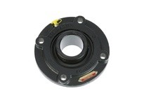 SealMaster MFC-311 55 mm Mounted Ball Bearing, Cast Iron Piloted Flange, 52100 Bearing Steel, Black Oxide Coated, Setscrew Lock,