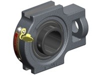 SealMaster ST-210C 50 mm Mounted Ball Bearing, Cast Iron Wide Slot Take Up, 52100 Bearing Steel, Black Oxide Coated, Setscrew Lo