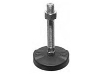 Te-Co 71110 Poly Pads - Stud Style, 6" Thread Length, 3/8-16 Thread Size, 1.970" Outside Diameter, 7.290" Total Length, 0.257" L