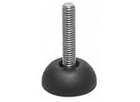 Te-Co 71152 Thermoplastic Fixed Foot, 1.5" Thread Length, 1.570" Outside Diameter, 2.010" Total Length, 1760 lb Load Rating, Rei