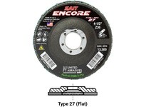 United Abrasives SAIT 71205 Regular Density Flap Disc Encore- NO HUB (Diameter 4-1/2" Arbor 7/8" Grit 36 Type 27 Max RPM 13300)