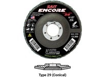 United Abrasives SAIT 71261 Regular Density Flap Disc Encore- HUB (Diameter 6" Arbor 5/8"-11 Grit 120 Type 29 Max RPM 10200)