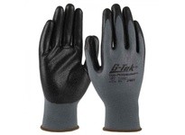 PIP Barracuda HVG713SNF Hi-Vis Yellow Large PolyKor Cut-Resistant Gloves - Reinforced Thumb - ANSI A4 Cut Resistance - Nitrile P