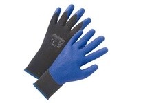 713SPA/L PosiGrip Black Nylon Knit Shell Blue Air Injected PVC Palm