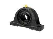 SealMaster NP-16 CXU 1" Mounted Ball Bearing, Cast Iron Two Bolt Pillow Block, 52100 Bearing Steel, Black Oxide Coated, Setscrew