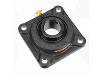 SealMaster MSF-31 DRT 1.938" Mounted Ball Bearing, Cast Iron Four Bolt Flange, 52100 Bearing Steel, Black Oxide Coated, Setscrew
