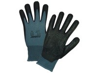 715SBP/S PosiGrip Gray Nylon Shell Bi- Polymer Palm Coating Dotted Palm
