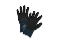 715SLC/M PosiGrip 15G Blue Nylon Shell 3/4 Dip Black Latex Crinkle Grip