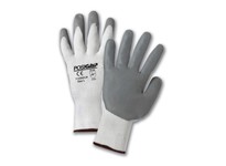 715SNFLW/L PosiGrip White Nylon Shell Gray Foam Nitrile Coated Palm