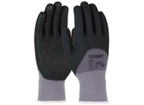 715SNFTKD/L PosiGrip 15 Gauge Nylon Shell 3/4 Dip Black Foam Nitrile Dotted Palm | Durable Work Gloves