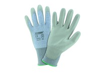 718HSPU/M PosiGrip 18G Blue HPPE Shell Polyurethane Palm Silicone Free