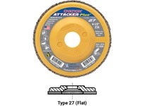 United Abrasives SAIT 72215 Plastic Backed High Density Flap Disc Ovation® Attacker® Plus (Diameter 4-1/2" Arbor 7/8" Grit 40 Ty