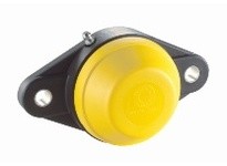 System Plast UCFH207-23 1.438" Bore Size, Standard Duty Mounted Polyamide Two Bolt Flange Ball Bearing, 52100 Bearing Steel, Set