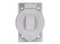 Cooper Eaton 7420C Cover WP Single Receptacle 3.3"D DieCast FS/FD Gray | YarinInd