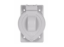 Cooper Eaton 7466 Flanged Inlet Midget 15A125V 2P2W H/L Black