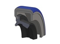 Dichtomatik 055115KAY 75000502 Nitrile Double Lip Double Case Design Shaft Seals