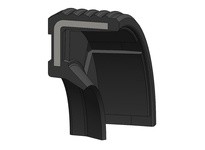 Dichtomatik 12X19X3VVG 75003669 VITON SINGLE LIP RIDGED RUBBER COAT SHAFT SEALS | YarinInd