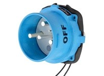 Meltric 33-98143-262-A155 DS100 INLET POLY BLUE SIZE 5 TYPE 4X 3P+G 100 A 600 VAC 60 Hz +2 AUX WITH NO LOCKOUT HOLE