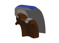 Dichtomatik 90X115X13VTB 75019027 Viton Double Lip Spring Lip Attached Shaft Seals