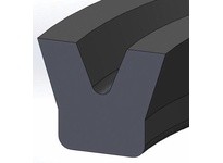 Dichtomatik 8510-0537N1 75052989 SYMMETRICAL SEAL 8500 SERIES NITRILE 80 DURO FLAT LIP U-CUP INCH