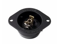 Cooper Eaton 7595N Flanged Inlet Midget 15A125V2P3W H/L Nyl Black | Industrial Supplies