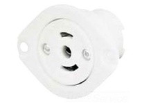 Hubbell Wiring 7596ERM LKG FLG-RCPT MIDGET 15A 125V ML-2R HBL