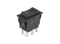 NSI 77130RQ ROCKER SWITCH MOMENTARY (ON) / OFF / (ON) DPDT