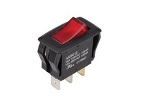 NSI 77150RQ LIGHTED ROCKER MAINTAINED ON/OFF SPST RED