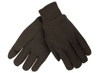 MCR 7800 Brown Fleece Plastic Dotted Palm Clute Knit Wrist Mens | YarinInd