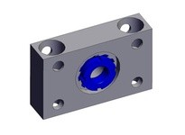Thomson Linear 7833262 Support Block, Base & Flange Mount, QF Style, .664-32 Thread, Compatible with Ball Screw Diameters: 0.875