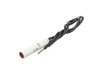 NSI 79720LW ROUND INDICATOR LIGHT RED LENS WHITE BEZEL