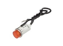 NSI 79785LW ROUND INDICATOR LIGHT AMBER LENS STAINLESS BEZEL | YarinInd