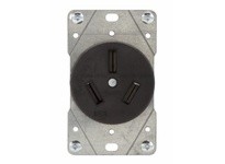 Cooper Eaton 7985N Receptacle Single 50A 125/250V 3P3W Str Black