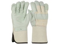 West Chester 8000 White Medium Grain Cowhide Leather Work Gloves - Wing Thumb - 11.625 in Length - 8000/M
