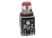 Allen Bradley 800MR-B1A Small Round Oush Button Unit Extended Head Green Cap 1 N.O.-1 N.C.
