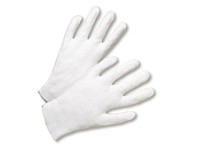 West Chester 805 White XL Cotton Lisle Inspection Gloves - Wing Thumb - 805/XL