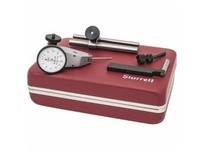Starrett 811-1CZ Dial Test Indicator with Swivel Head, .060" Range, 0-30-0 Dial Face, .001" Graduations, with Attachments, CaseD