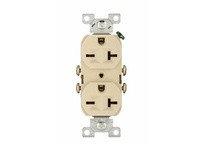 Cooper Eaton 815V-BOX Receptacle Duplex 20A 250V 2P3W Str Swire Ivory